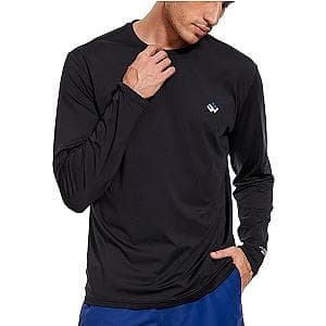 Men’s UPF 50+ Lightweight Long Sleeve Casual T-Shirt Quick Dry UV Sun Protection for Outdoor Beach Hiking Fishing Exercise