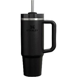 STANLEY Quencher H2.0 Tumbler with Handle and Straw 30 oz | Flowstate 3-Position Lid | Cup Holder Compatible for Travel | Insulated Stainless Steel Cup | BPA-Free | Black 2.0