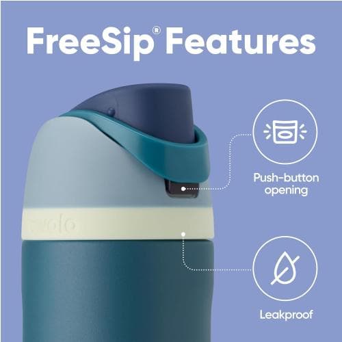 Owala FreeSip Insulated Stainless Steel Water Bottle with Straw, BPA-Free Sports Water Bottle,