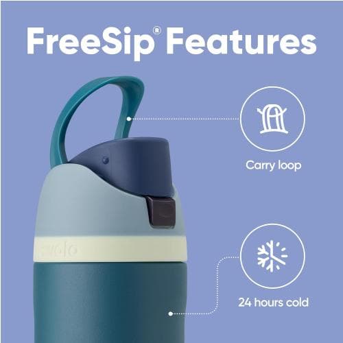 Owala FreeSip Insulated Stainless Steel Water Bottle with Straw, BPA-Free Sports Water Bottle,